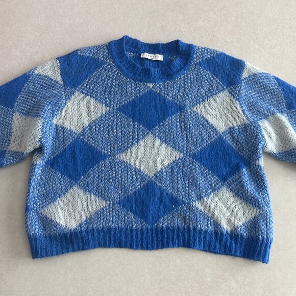 Sandro Sparks Wide Plaid Mohair Sweater ALT ASO Emily in Paris / Taylor Swift - Picture 7 of 14